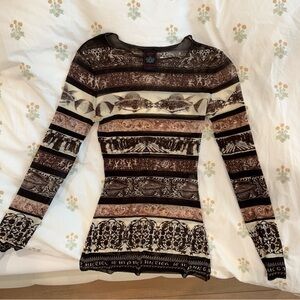 Authentic vintage rare 90s Jean-Paul Gaultier fish mesh top